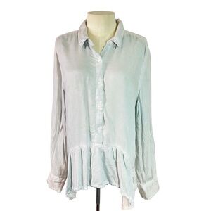 ANA blouse size XL lagenlook romantic oversized Artsy unique fabric coloring
